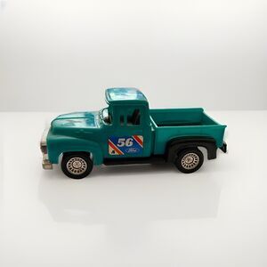 VINTAGE 1/24 SCALE 1956 FORD PICKUP JADE-GREEN PLASTIC VINYL STROMBECKER TOY